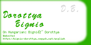 dorottya bignio business card